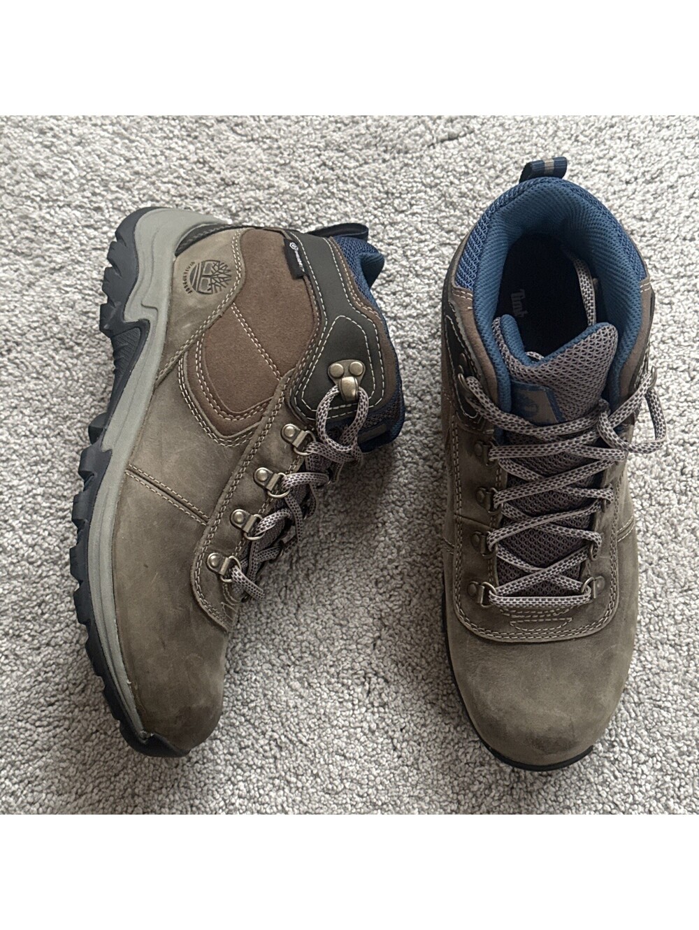 Timberland Women's 7 Mt. Maddsen Mid WTRPRF Leather Hiking Boots A7049 “MINT”